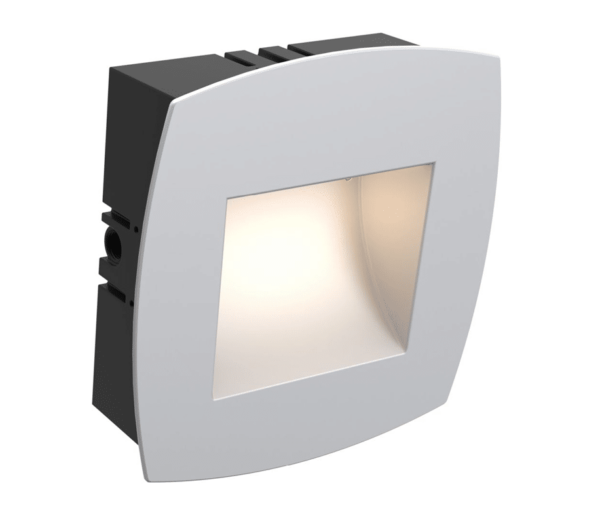 Lumascape (FX) rNook-16 11" 120V Silver Recessed Wall Light with MKNOK16S Mounting Kit | rNOK-16-SV-L20K30-MD-ES-SV