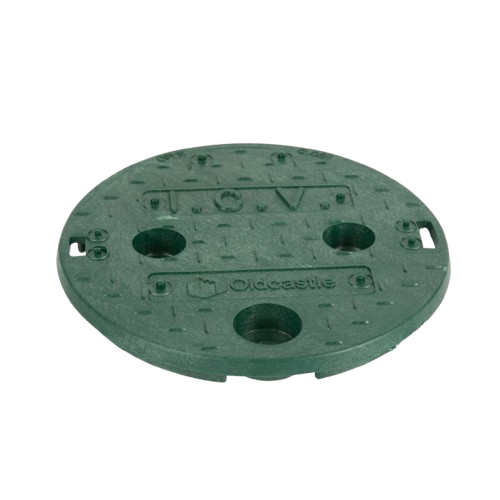 Oldcastle Precast 708 Carson 6 in Round Green Lid for Valve Box (07084125)