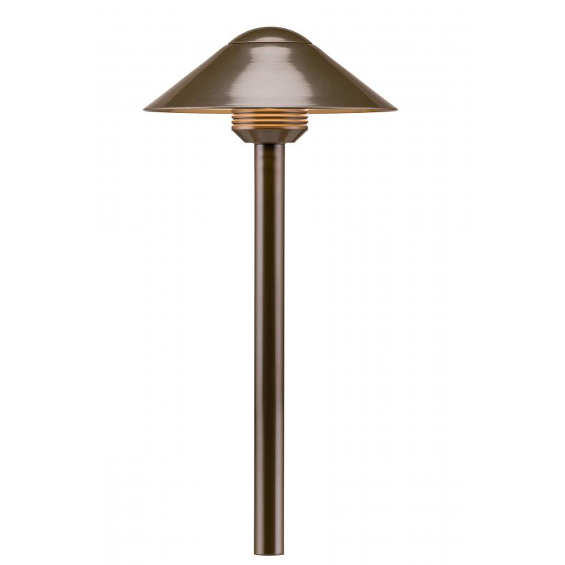 FX Luminaire CA Path Light 12" Riser Aluminum Bronze Finish, No Lamp (CA-A-NL-12R-BZ) — FXL dealer framing